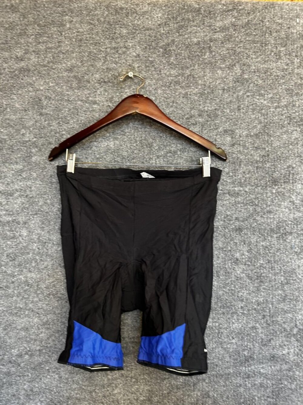 Vintage Bellwether Cycling Shorts Mens Large Black Blue Chamois 8 Inseam USA